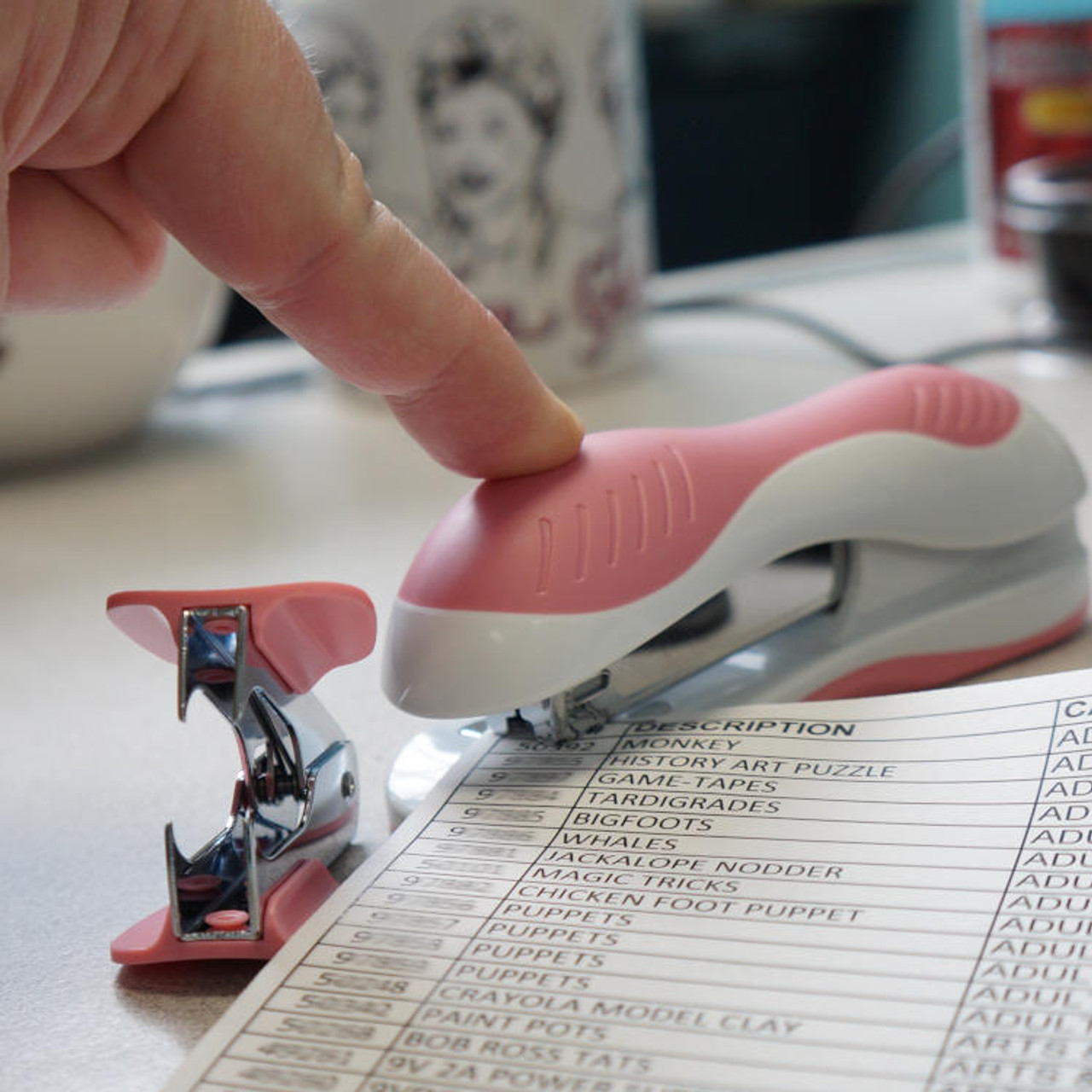 Purple Stapler, Purple Staples, and Purple Tape Dispenser Set