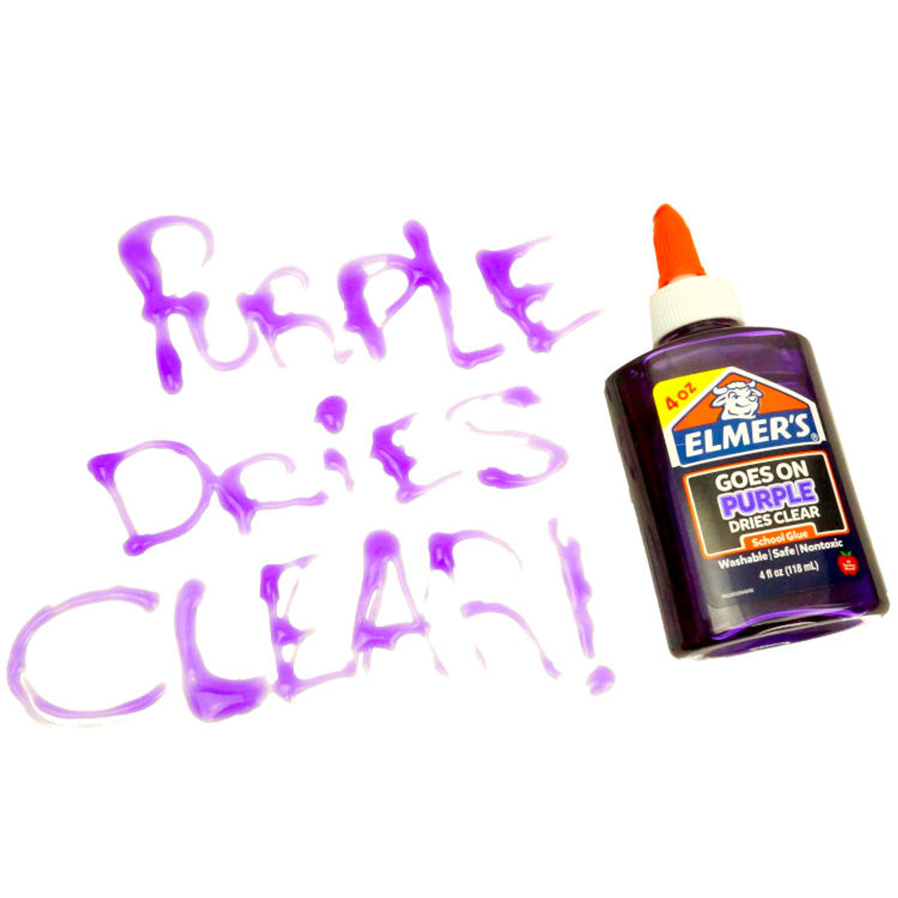 5 PACK Elmers Goes On Purple Dries Clear Glue Sticks