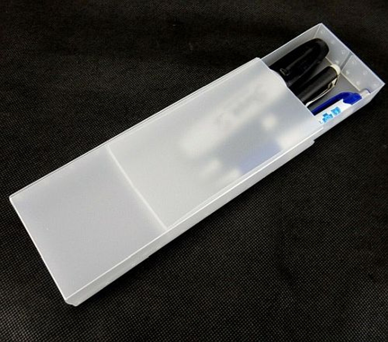 TRANSLUCENT PLASTIC PENCIL CASE PKG(4)