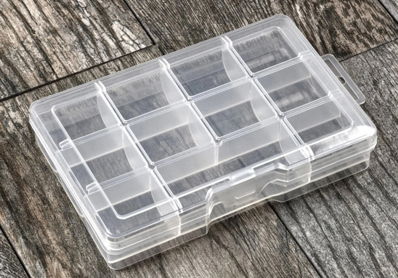 Storage Cassette Clear Electronics Organizer Box,7 Compartment Storage Boxes,Electronic Accessories Case for Desk Drawer,Data Cable Storage Box for