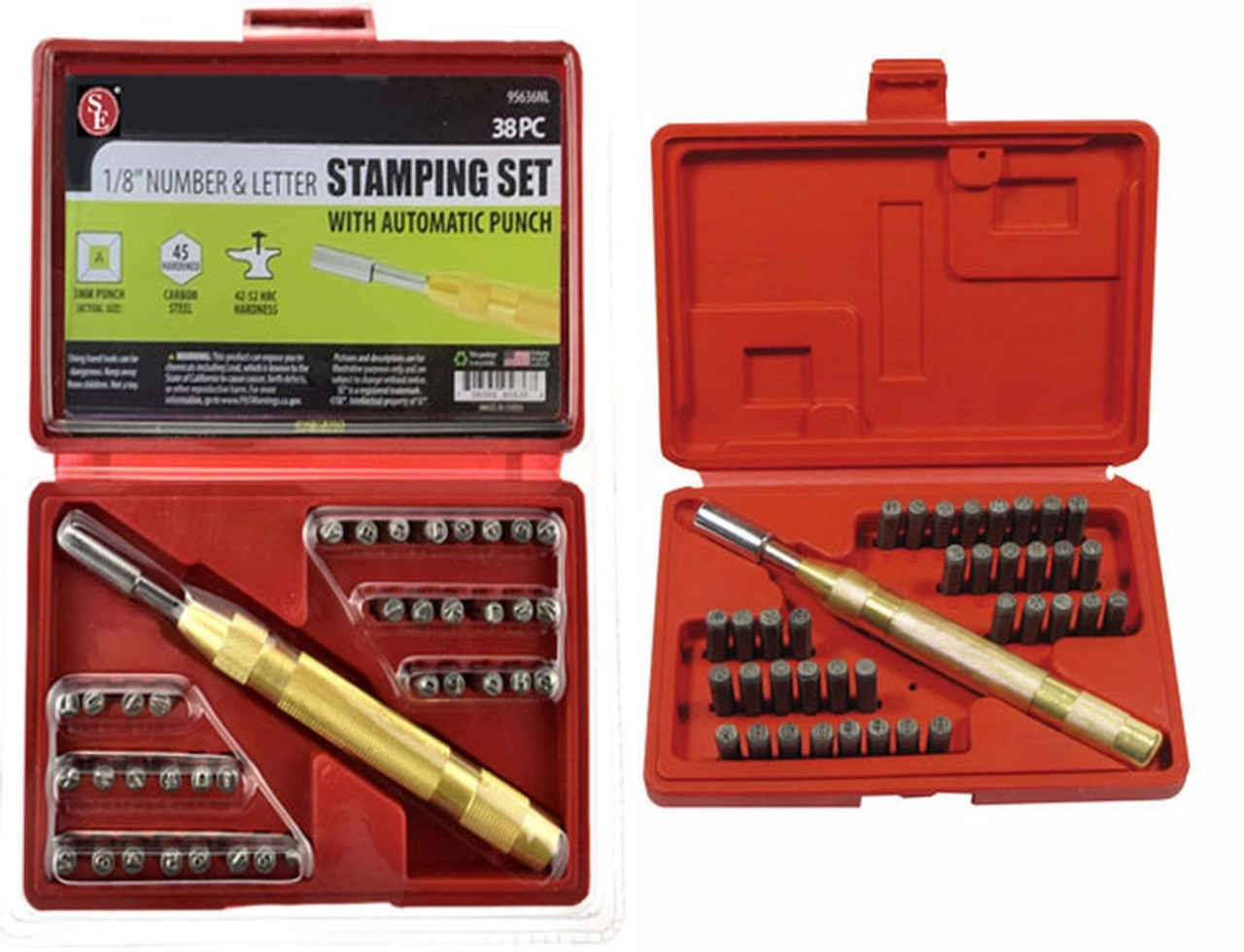 38 PIECE NUMBER LETTER PUNCH SET