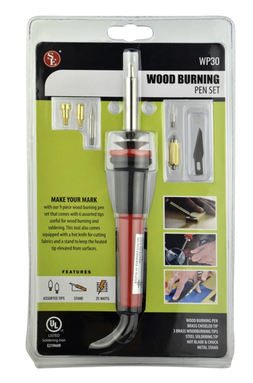 WOOD BURNING PEN SET 20W W/ 4TIPS