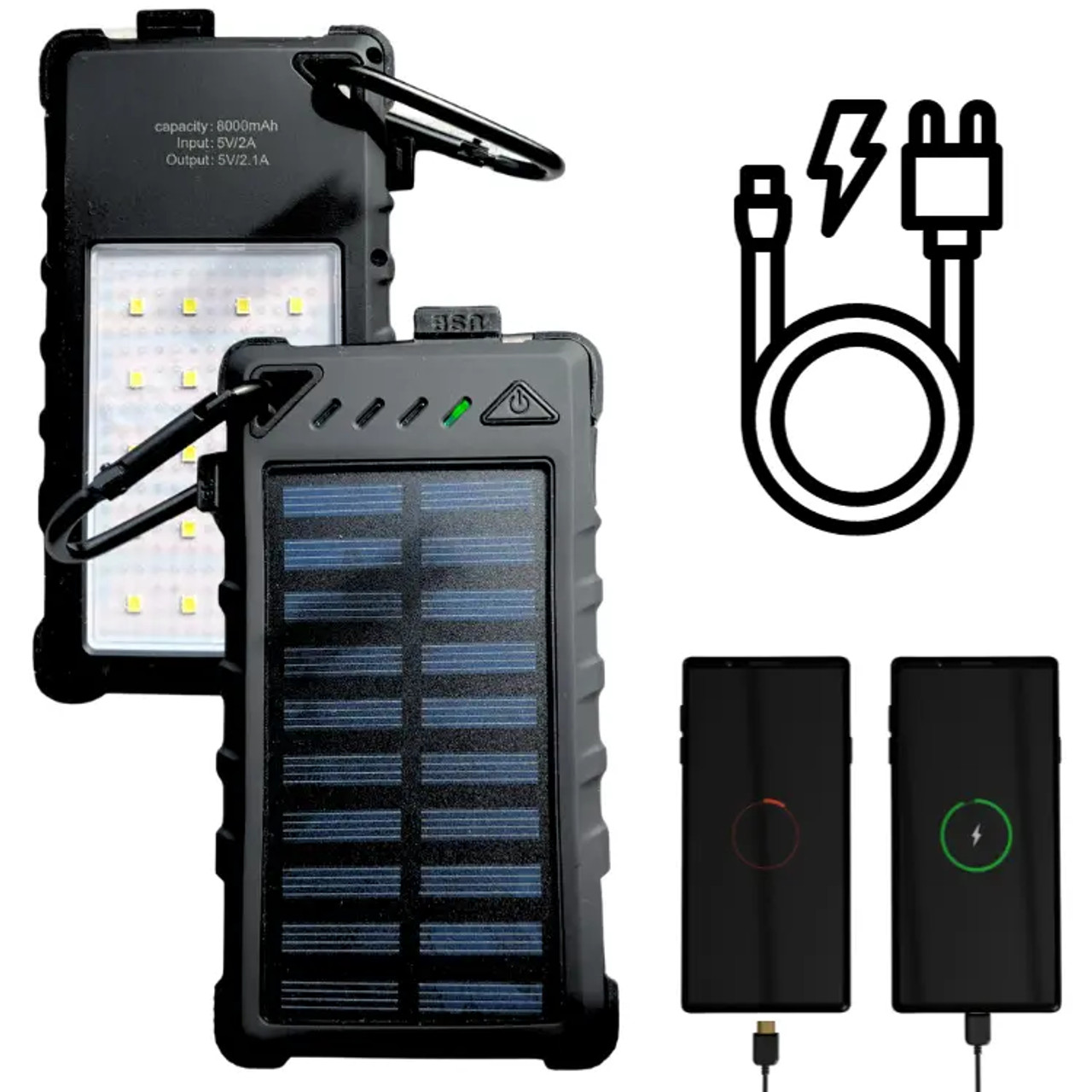 SOLAR BATTERY POWER BANK SURVIVAL LIGHT