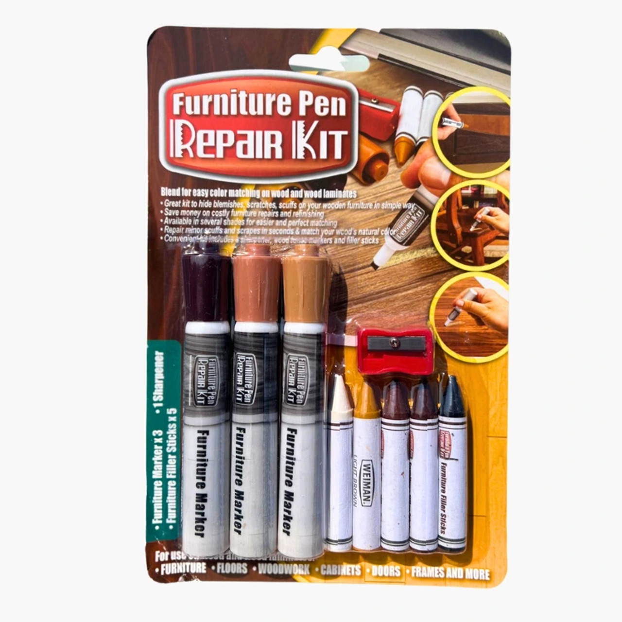 9 PIECE FURNITURE PEN REPAIR KIT