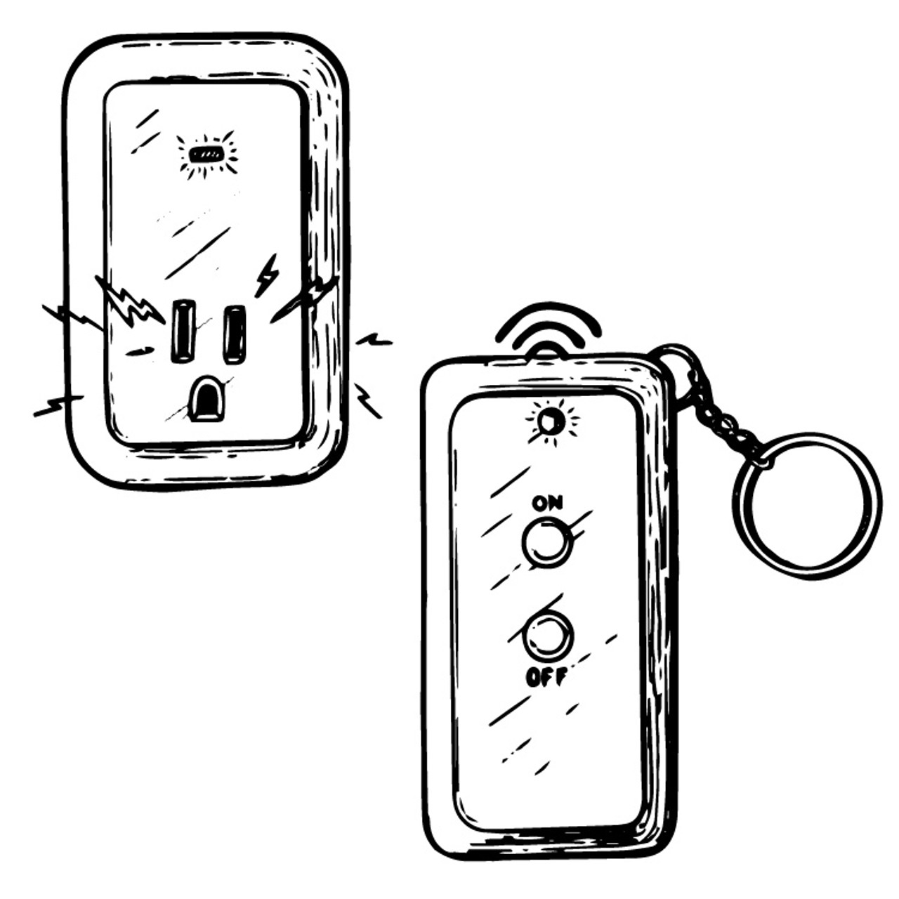 HYPER TOUGH Cord Connected Outdoor Wireless Remote Control Outlet TD35238G