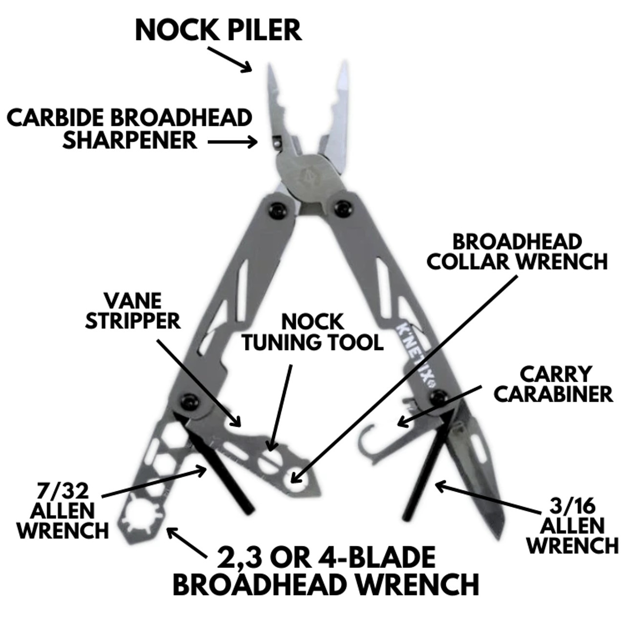 Knetix MV Broadhead Wrench and Sharpener by Allen, Archery Tools