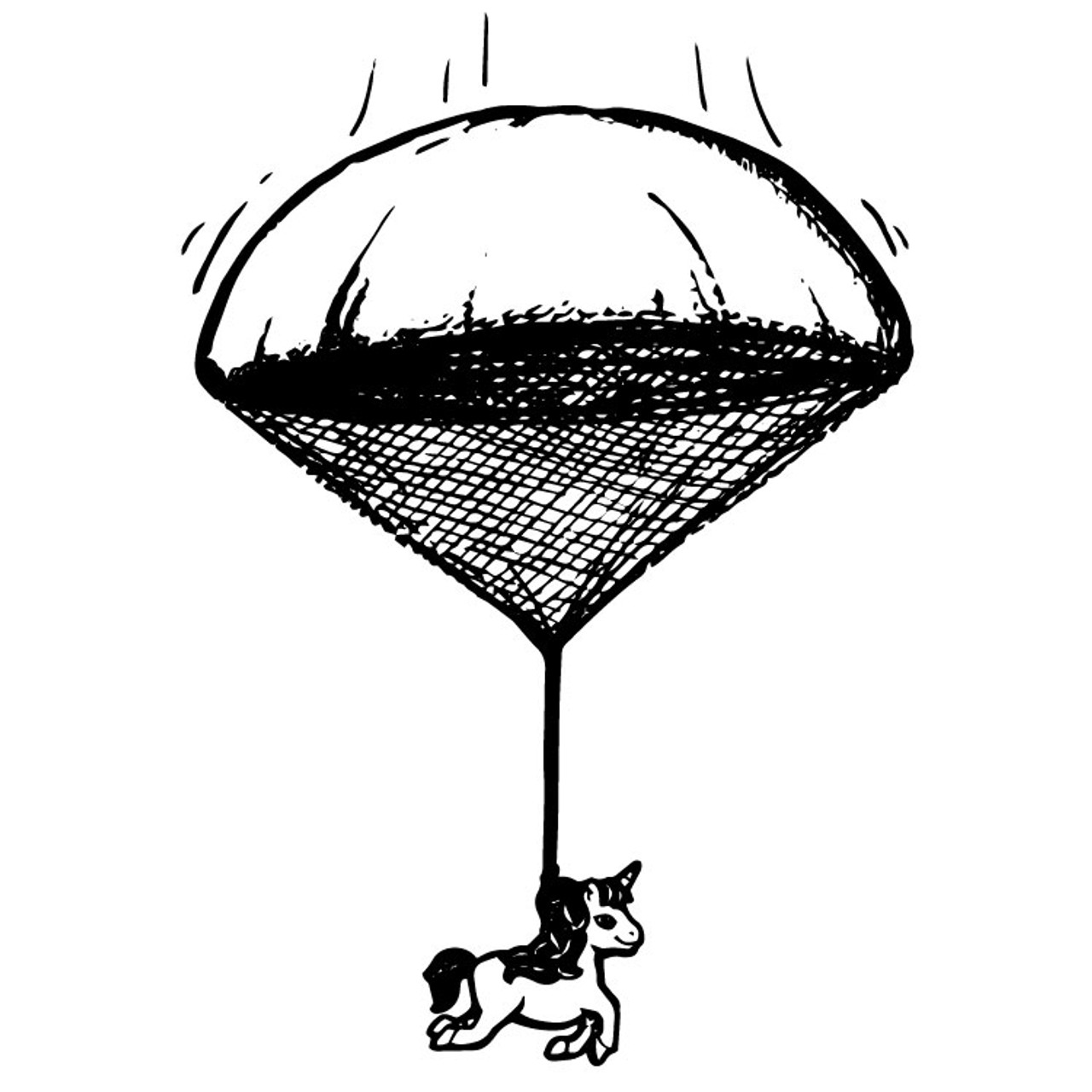 【BAON】[unisex] Banding String Pintuck Balloon Parachute PT Soaring Unicorn Tangle-Free Parachute