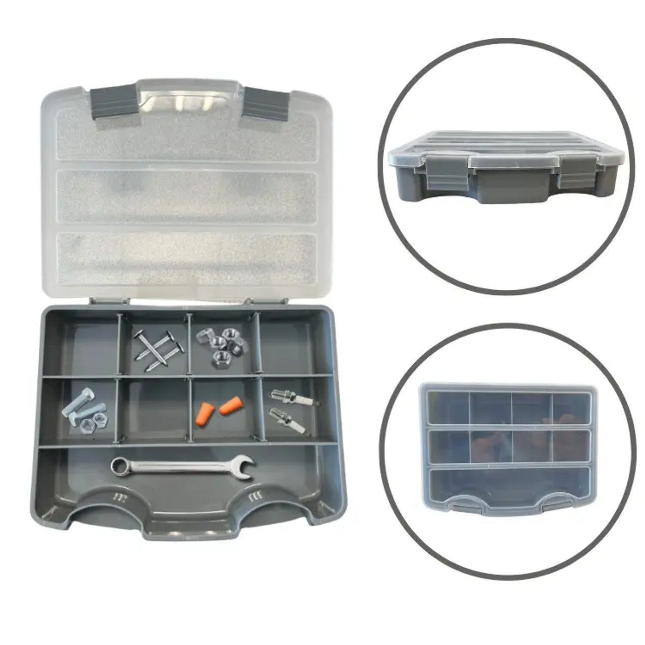 9-Section Storage Box Adjustable Compartments