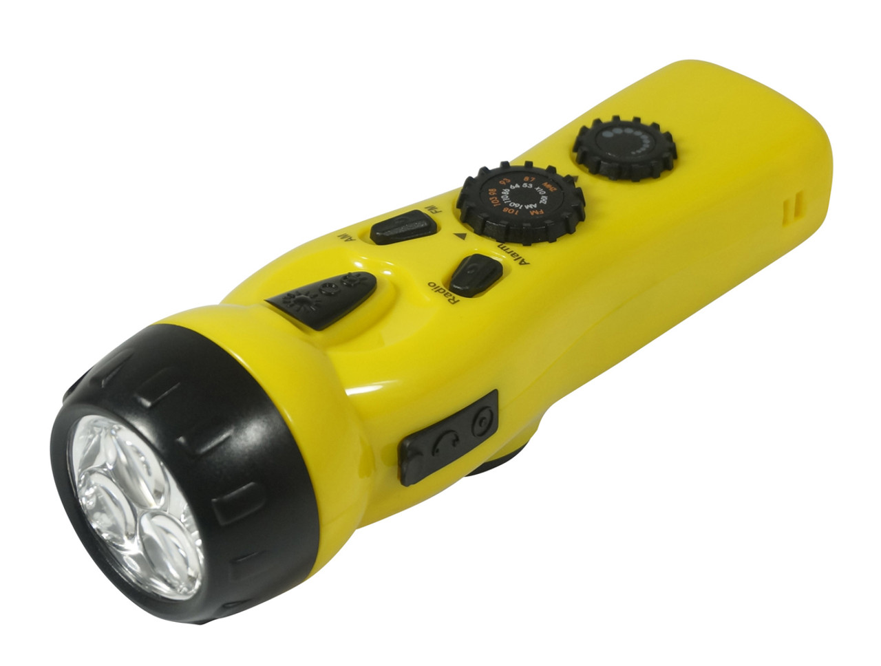 4-in-1 Dynamo Crank Flashlight + Radio + Siren + Phone Charger