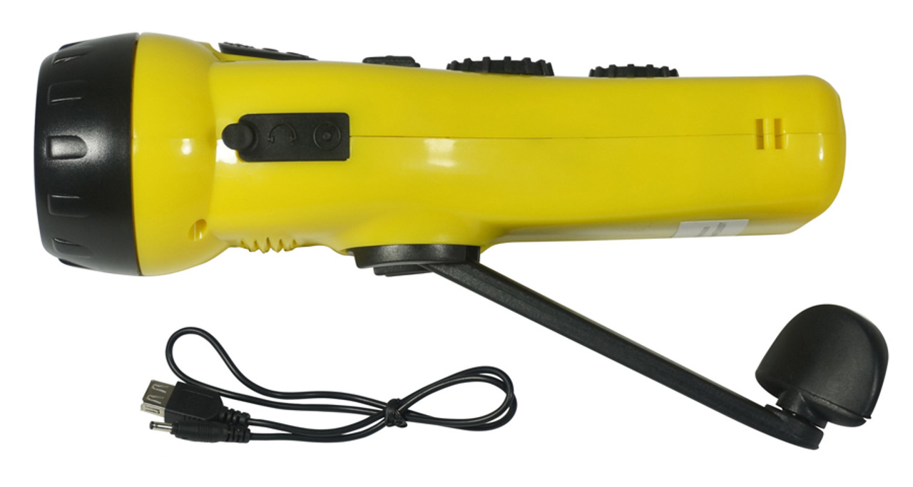 Manual 3-LED Hand Crank Emergency Flashlight