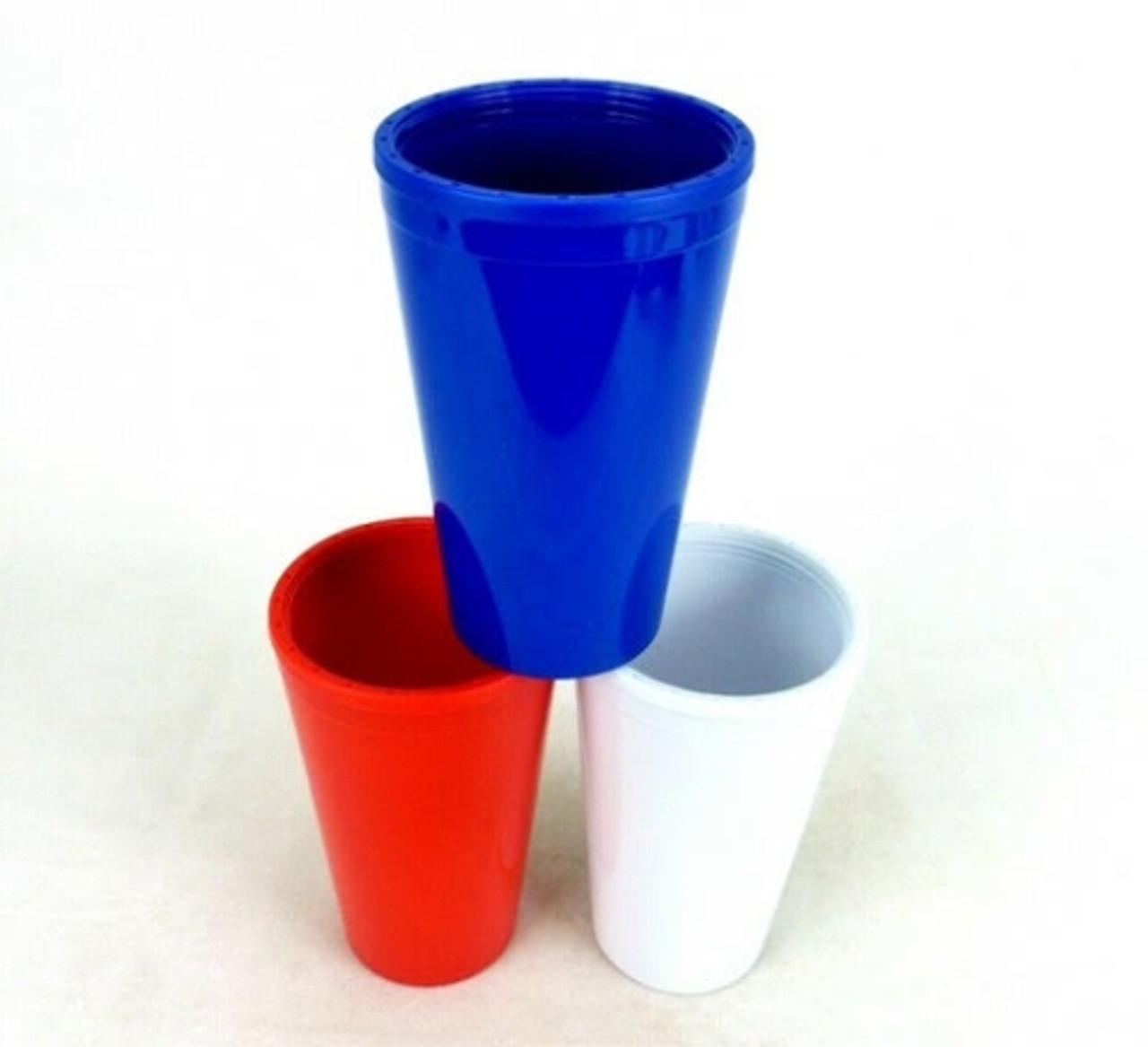 16 OZ DOUBLE-WALLED PLASTIC CUPS PKG(3)