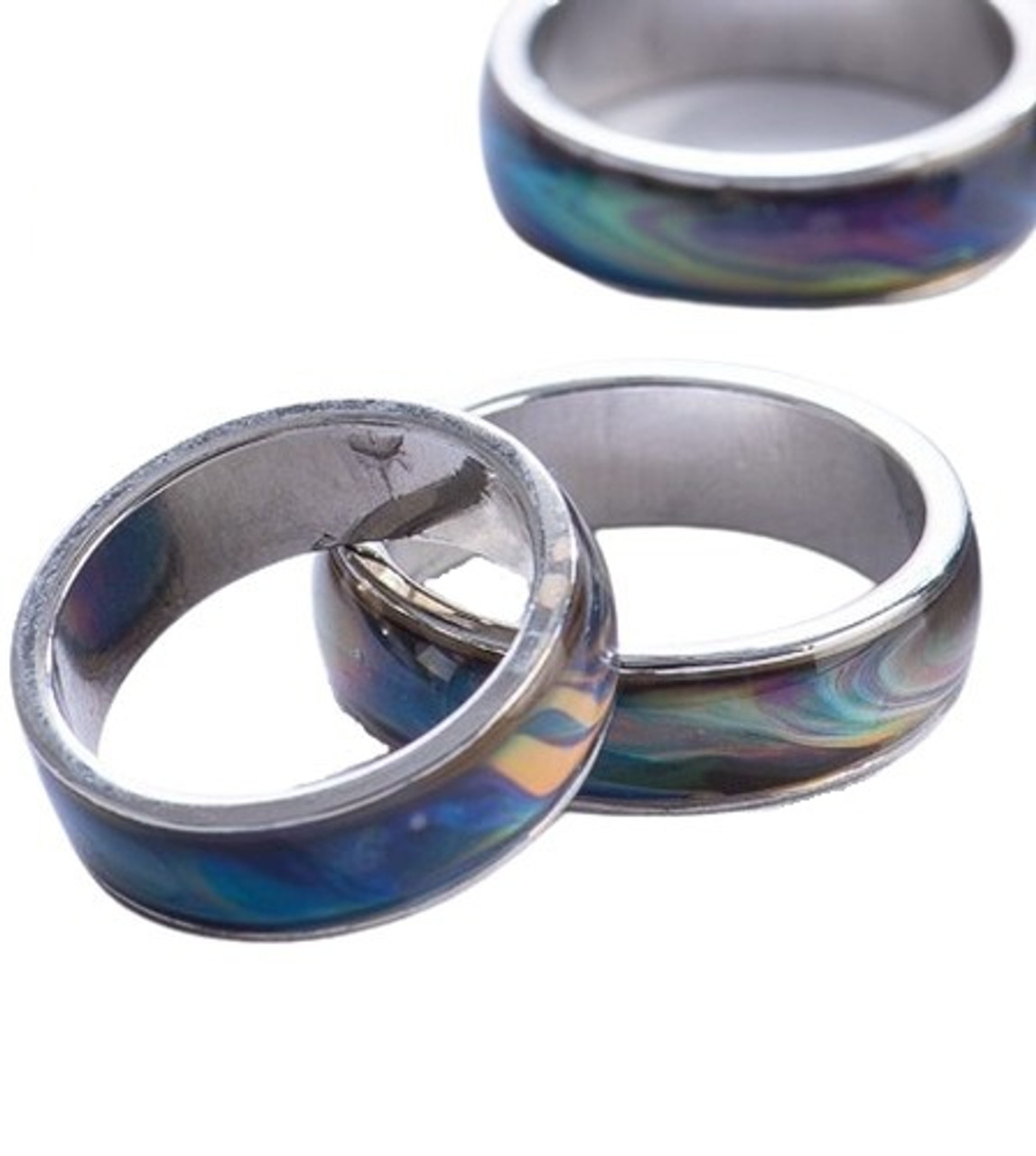 6mm Color Changing Stainless Steel Mood Ring w/ Heartbeat by Ello Elli –  Ello Elli Jewelry