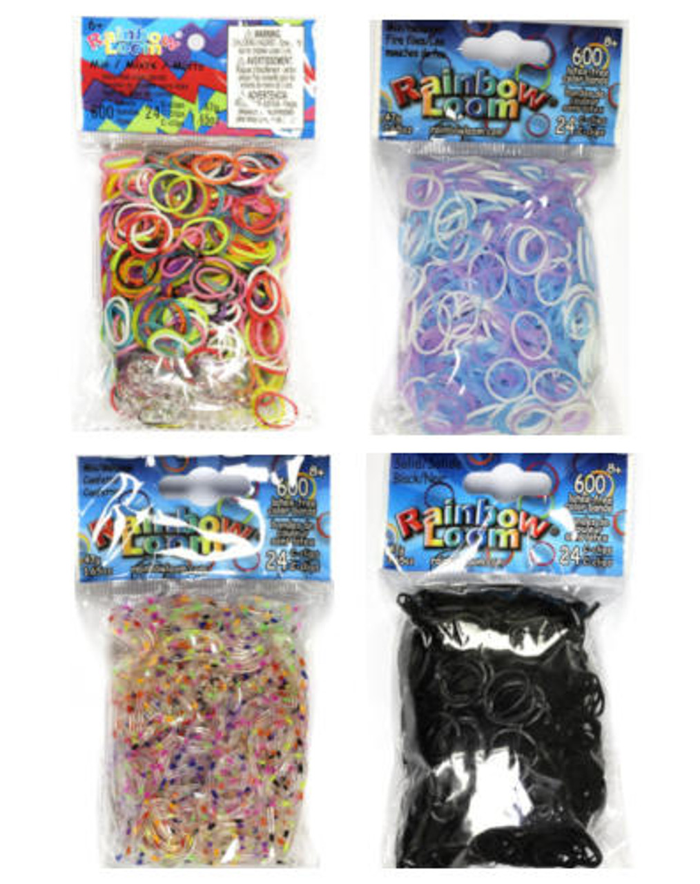 Rainbow Loom Bands (Jelly & Opaque Fireflies Glow Mix)