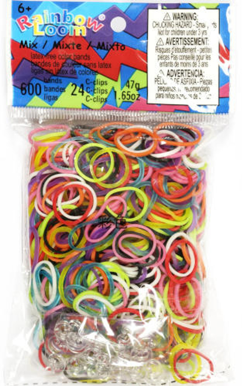 RAINBOW LOOM CONFETTI BANDS, 600/PACK