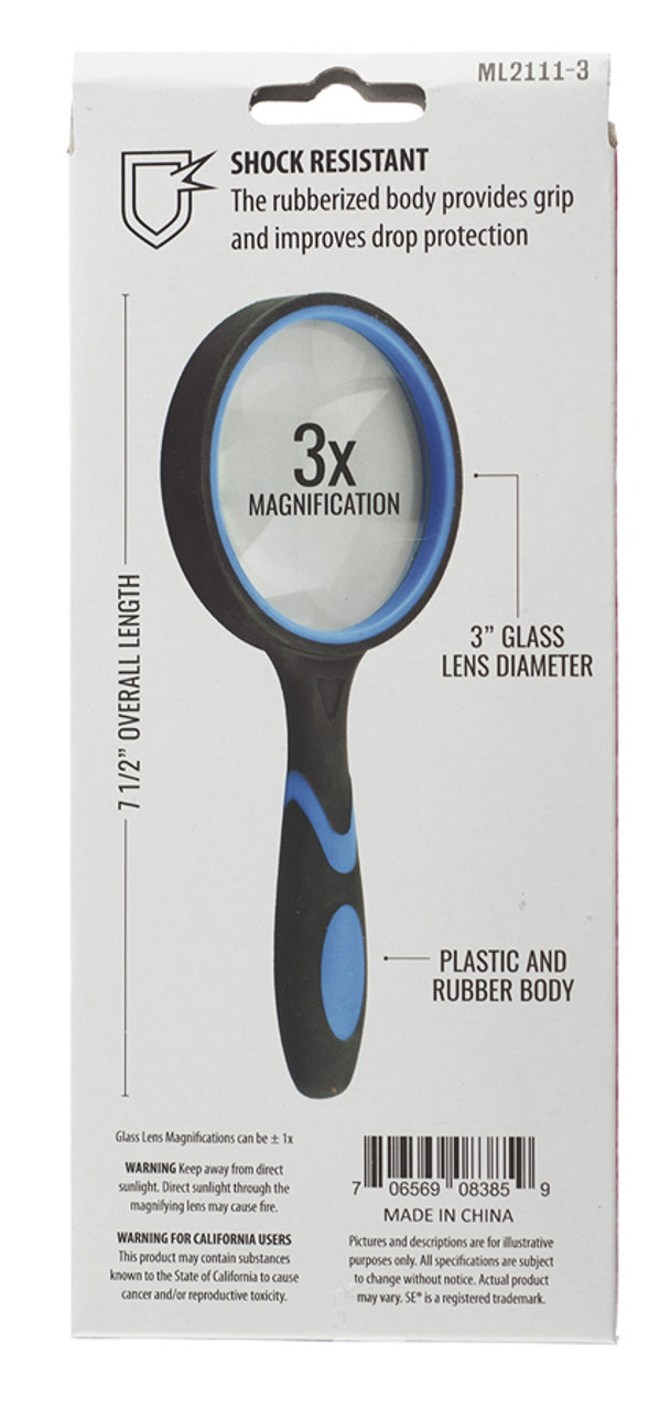 3X Portable Small Magnifying Glass with Keychain, industrial magnifying  glass supplier