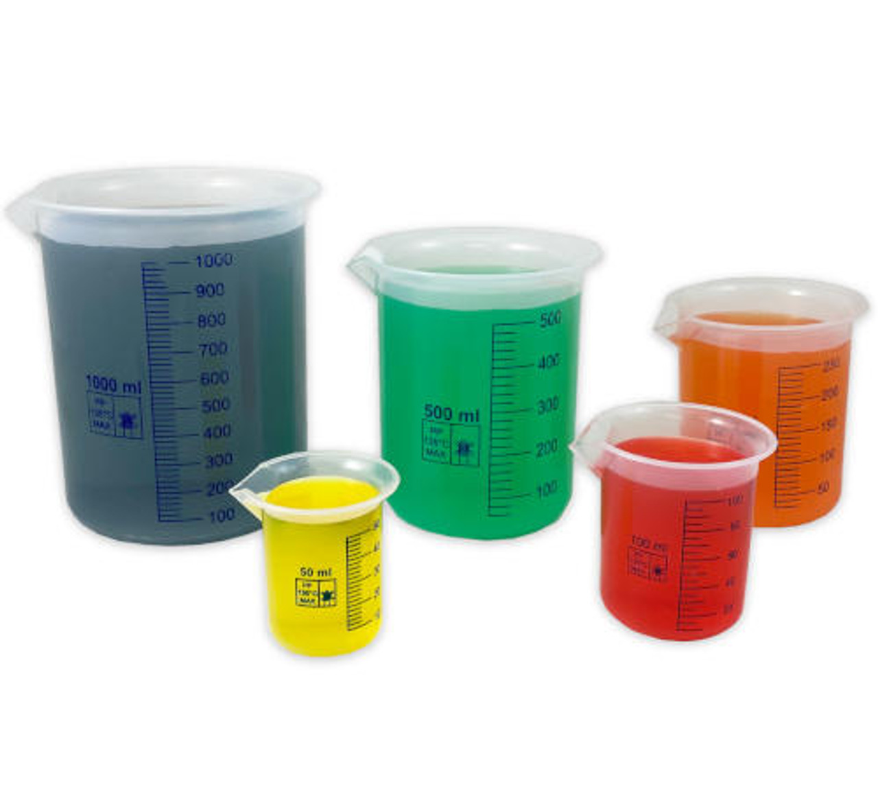 Set of 5 Measuring Cups  Lab Supplies for Chemicals