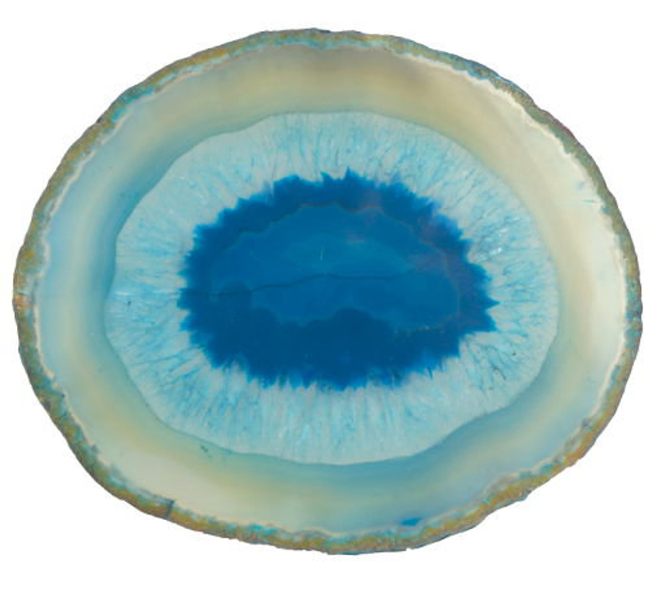 Blue Polished Agate Stand up Slice