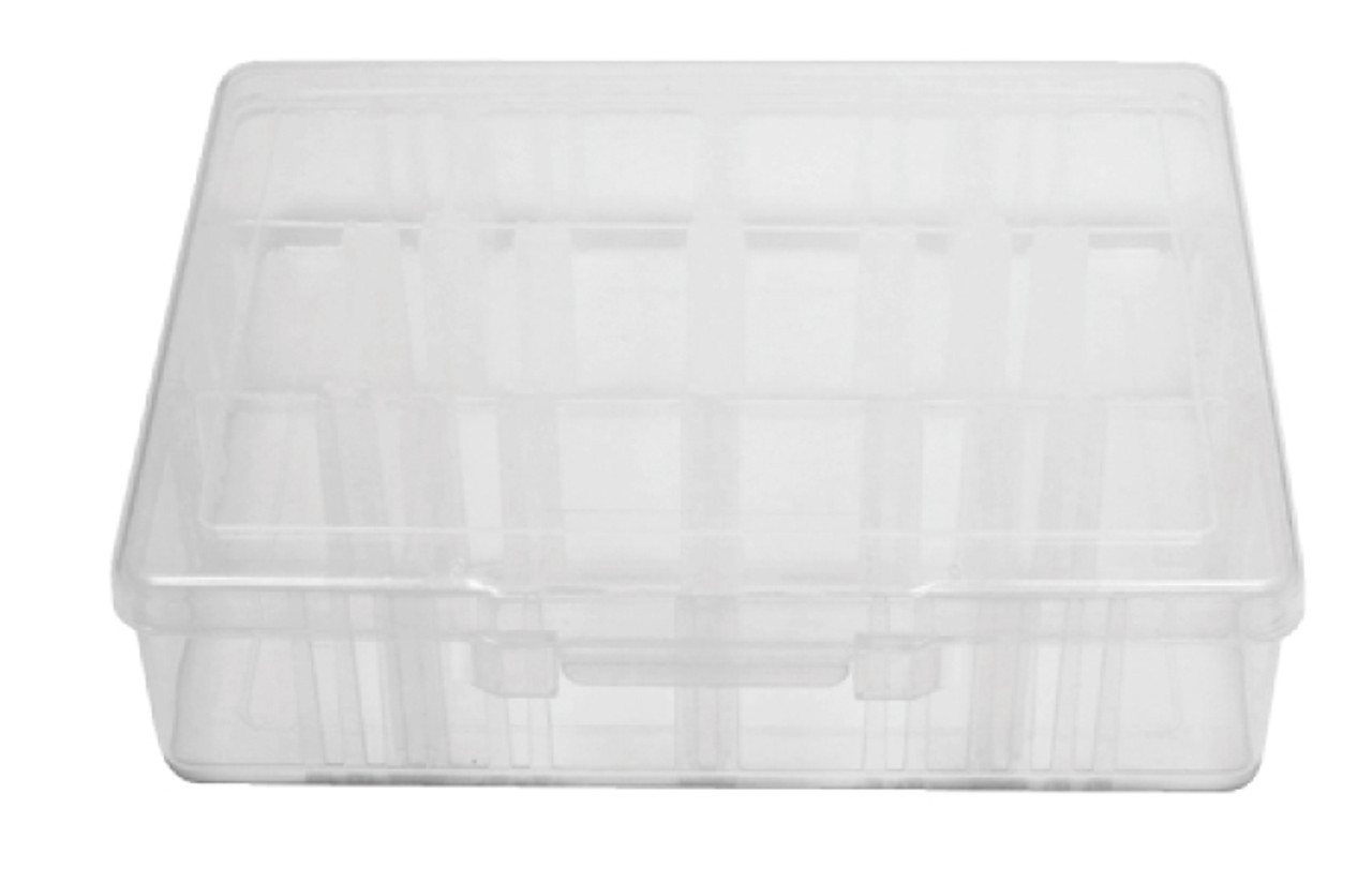 Plastic Storage Box with 6 Compartments-4-5/8 x 2-3/4 x 1-1/8