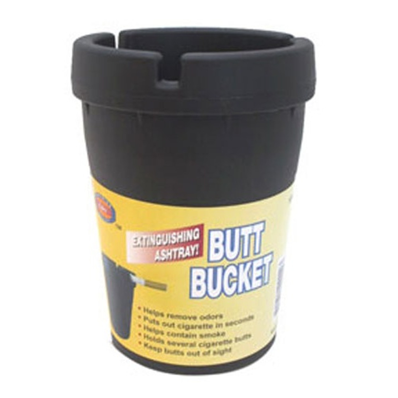 2 Glow Top Butt Bucket Car Cigarette Ashtray Odor Remover Glow in The Dark Cups, Black