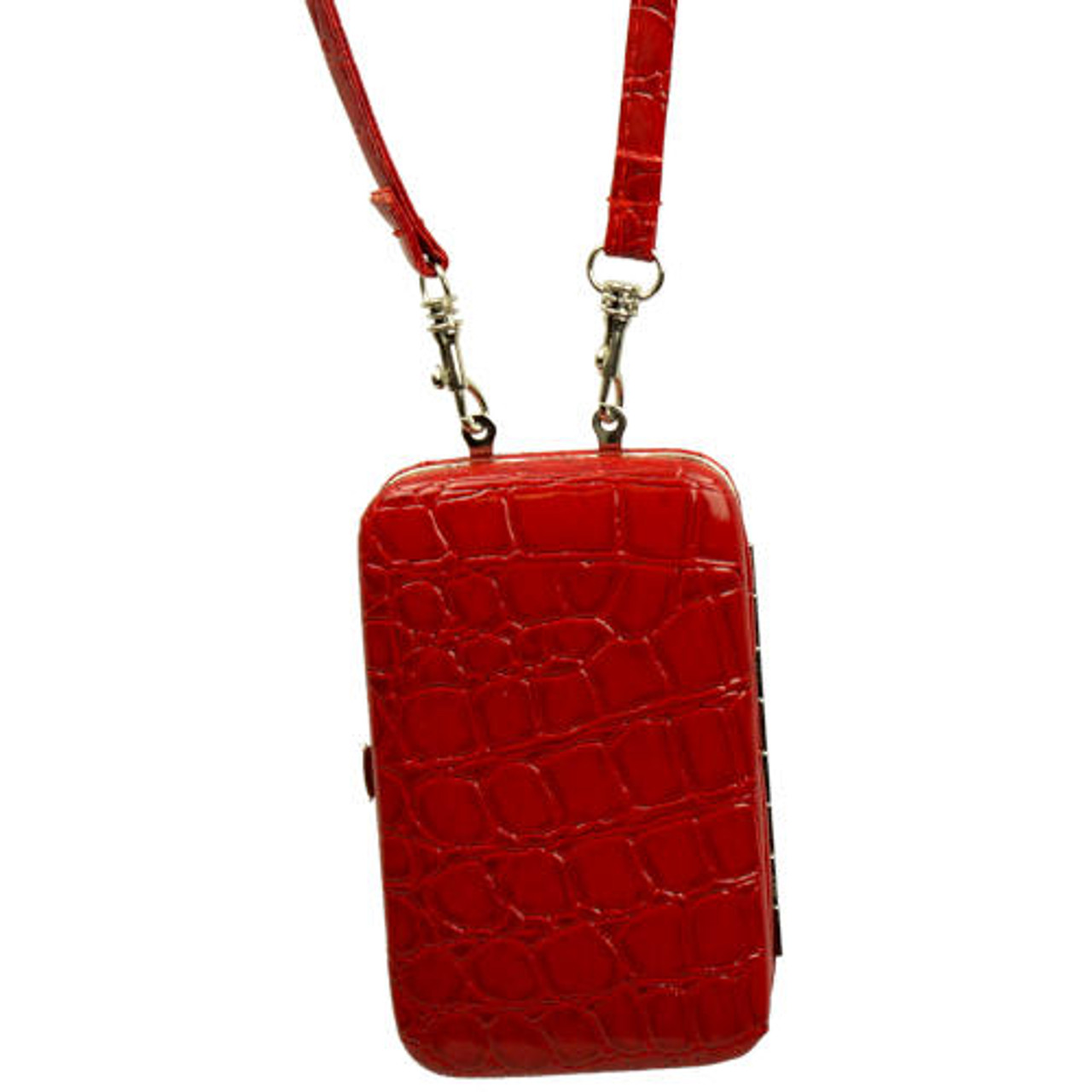 HINGED CLASP WALLET WITH CELL PHONE POUCH