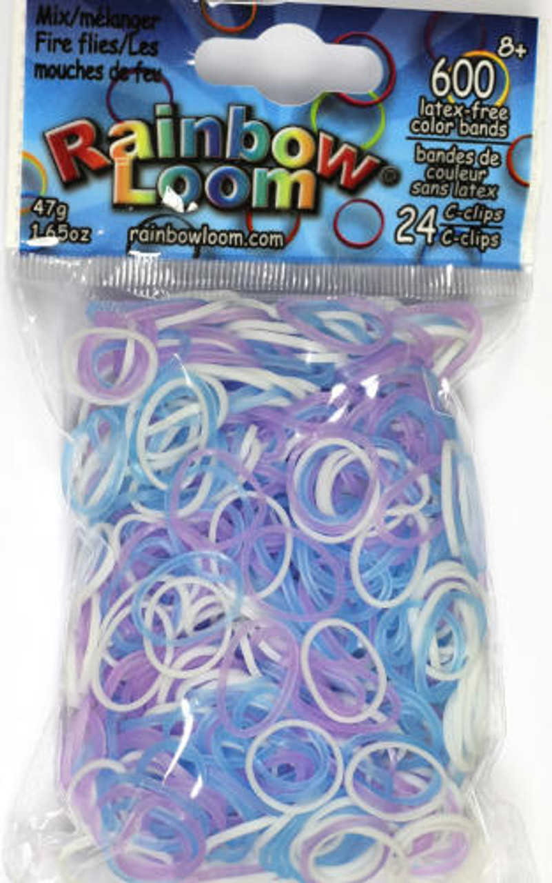 Rainbow Loom Glow Series Fire Flies Glow Rubber Bands Refill Pack (600  Count)