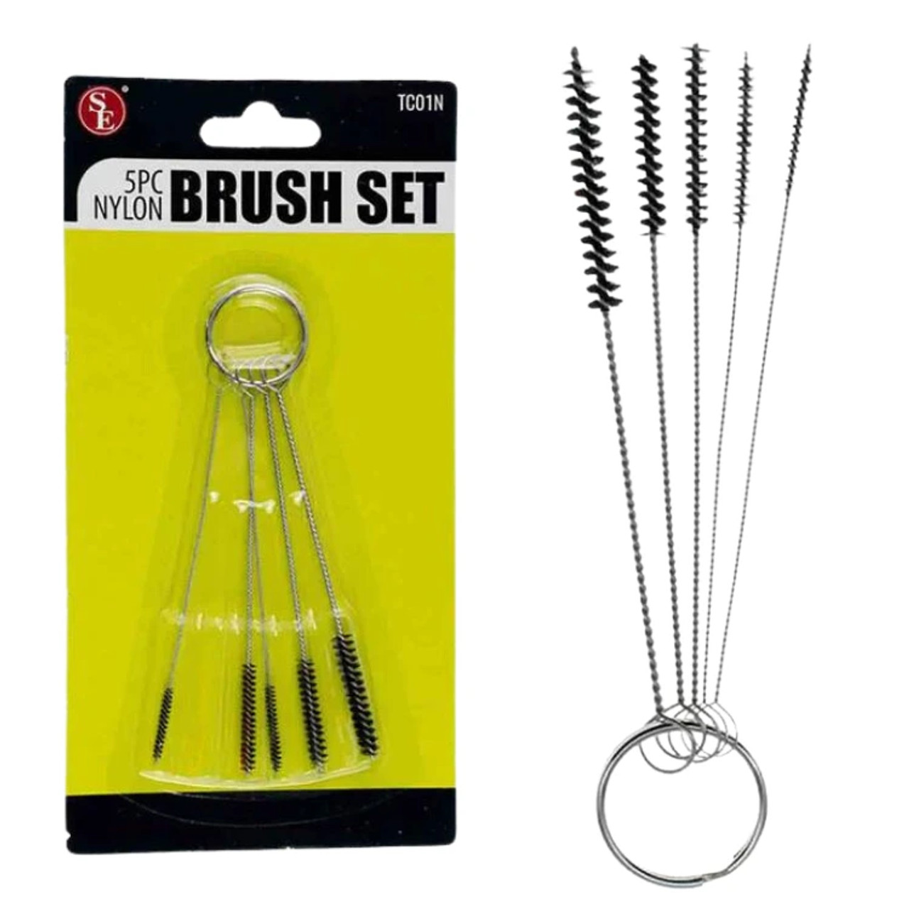 TINY NYLON BRUSHES SET 5 3/16 - 1/32