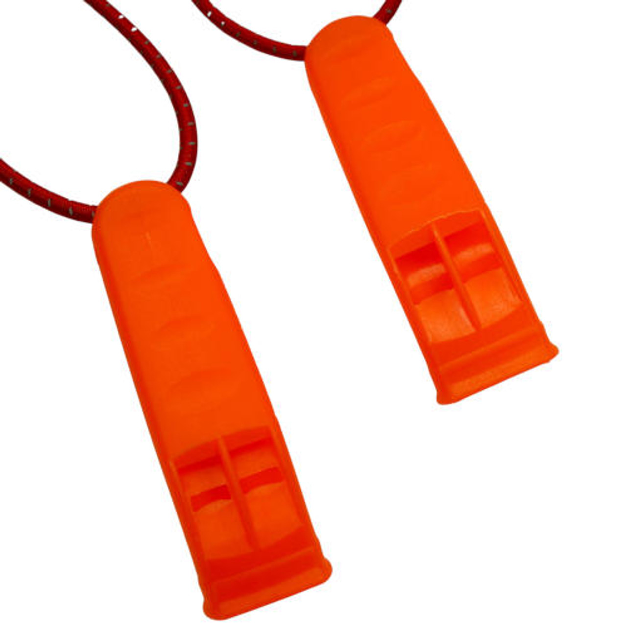 ORANGE SURVIVAL WHISTLE WITH LANYARD