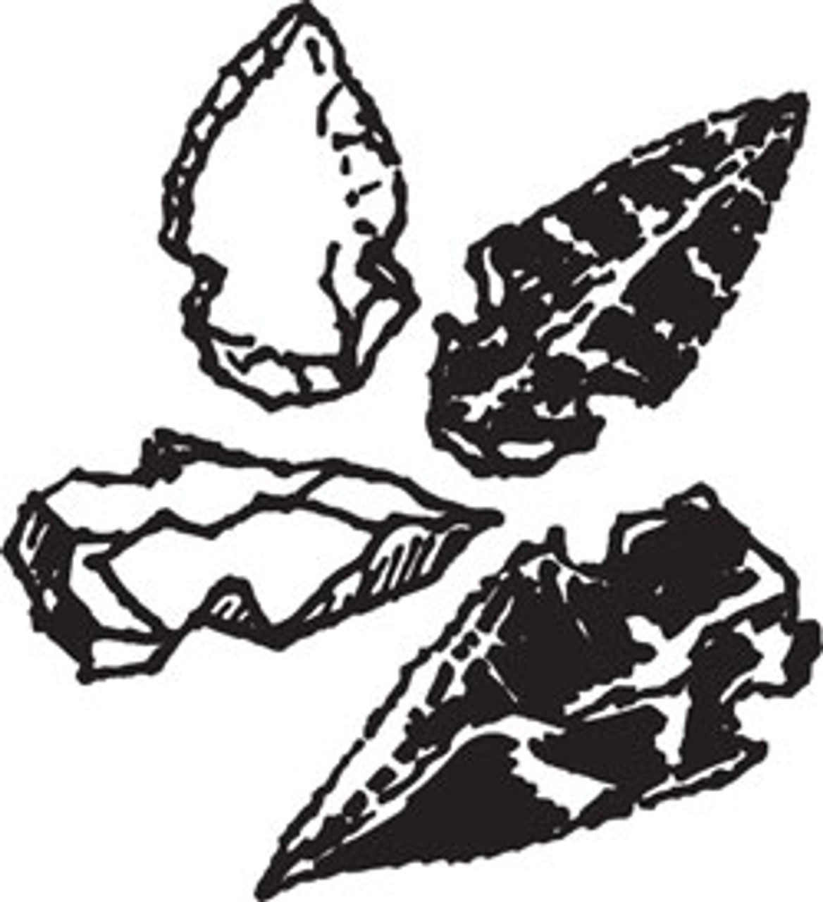 indian arrowheads clipart