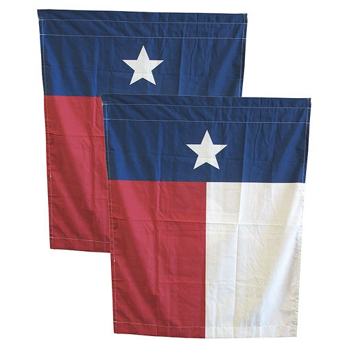 DOUBLE TEXAS FLAG CURTAINS W/VALANCE