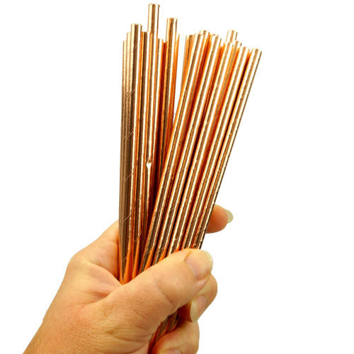 24-PACK ROSE GOLD DRINKING STRAWS