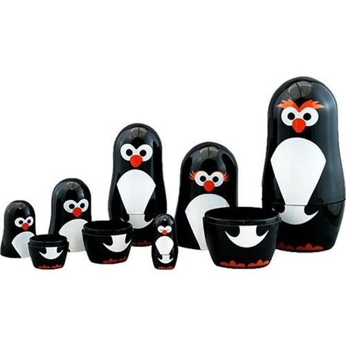 PENGUIN PARADE 6 NESTING PENGUINS DOLLS