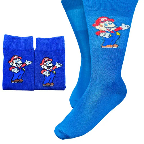 SOCKS, MENS CREW 2-PK, SUPER MARIO