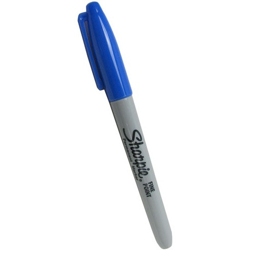 BLUE SHARPIE FINE POINT MARKER PKG(3)