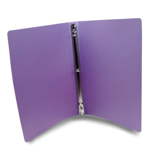 1/2" PURPLE PLASTIC RING BINDER PKG(3)