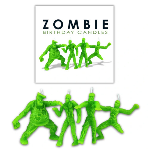 ZOMBIE BIRTHDAY CANDLES SET OF 4