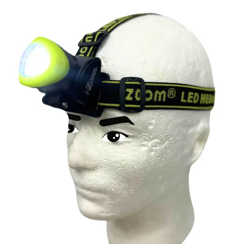 LED GREEN AND BLACK HEAD LAMP WITH BATTERIES