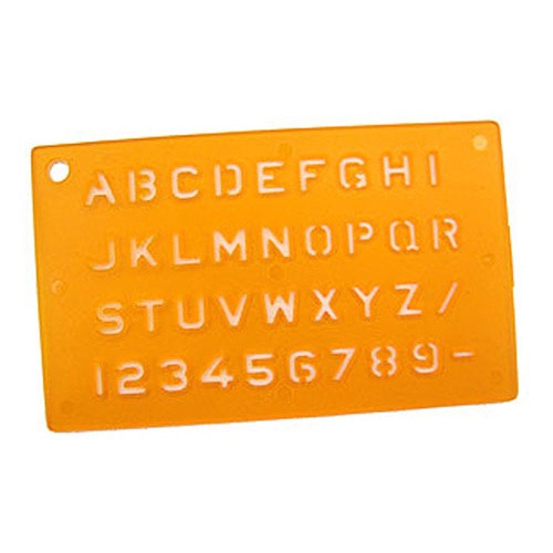 1/4" ALPHA NUMERIC STENCIL SHEET PKG(10)