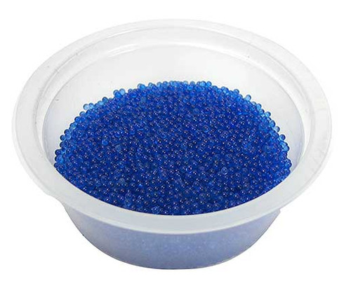 TINY BLUE GLASS BEADS 1 OZ BAGSS PKG(4)