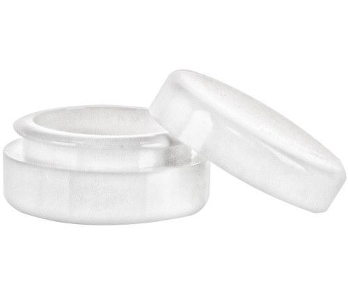 1-1/4" DIAMETER 3ML WHITE SILICONE JAR LID PKG(8)