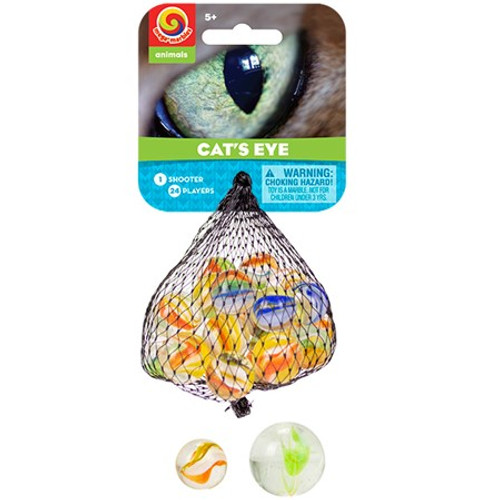 MARBLES, BAG OF 25, CAT'S EYE