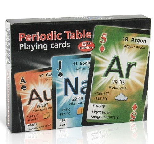 PERIODIC TABLE ELEMENTAL PLAYING CARDS, 2-DECK SET