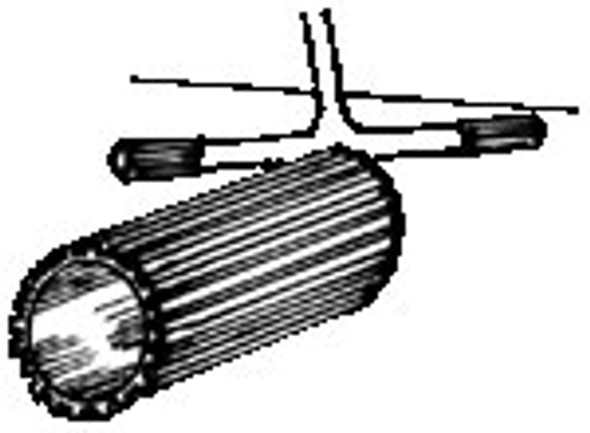3-1/4" Long Ribbed Rubber Feet 1-1/8" I.D.