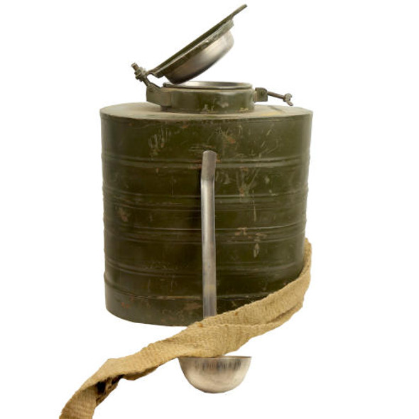 ROMANIAN MILITARY FOOD CONTAINER WITH LADLE
