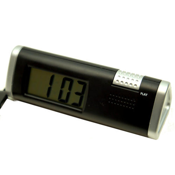 VOICE RECORDING ALARM CLOCK LED FLASHLIGHT