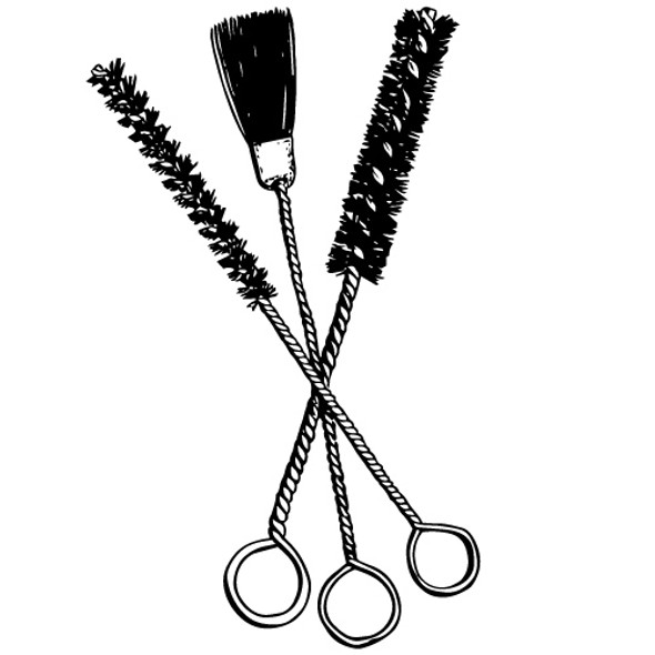 Kitchen brushes cleaning gap brush wire brush set three-piece cleaning –  MBMA International, LLC