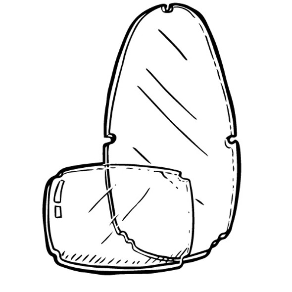 PLEXIGLASS OVAL SQUARE 4-3/4" X 7" X 1/8" PLEXIGLASS OVAL SQUARE 4-3/4" X 7" X 1/8"