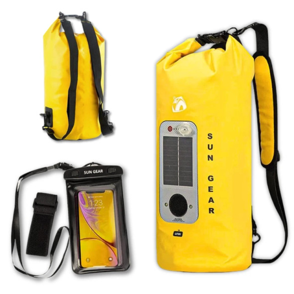 10-LITER DRY BAG WITH BLUETOOTH SPEAKER SOLAR