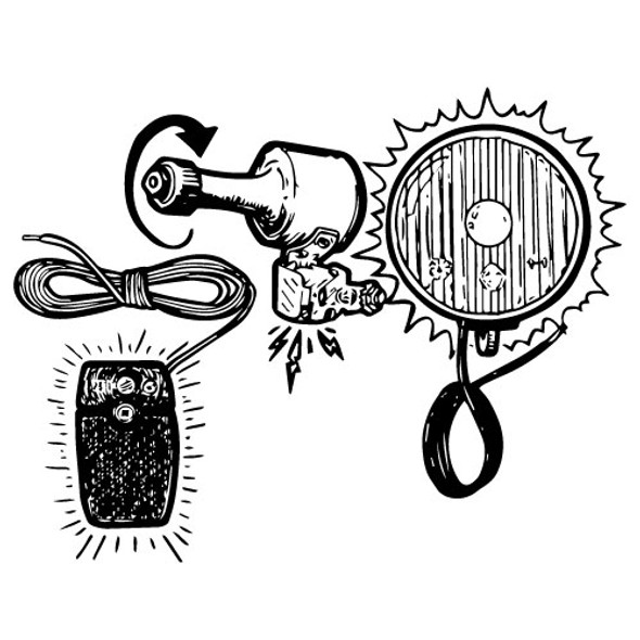 BICYCLE LIGHT SET W/GENERATOR REAR AND FRONT from USSR