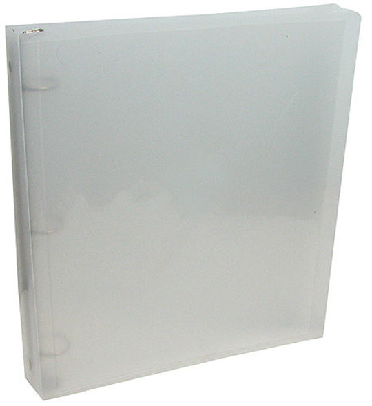 FROSTED WHITE PLASTIC THREE-RING BINDERS  PKG(2)