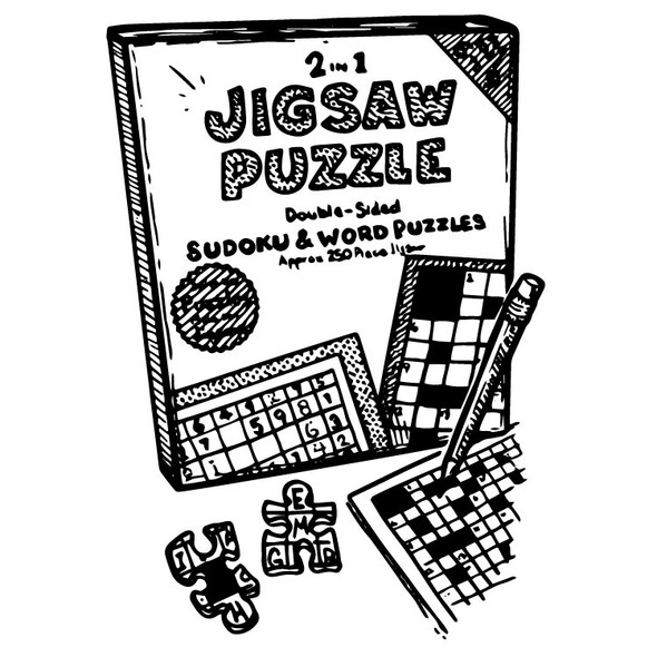 PUZZLE, JIGSAW, 2 IN 1 SUDOKU & WORD PUZZLE